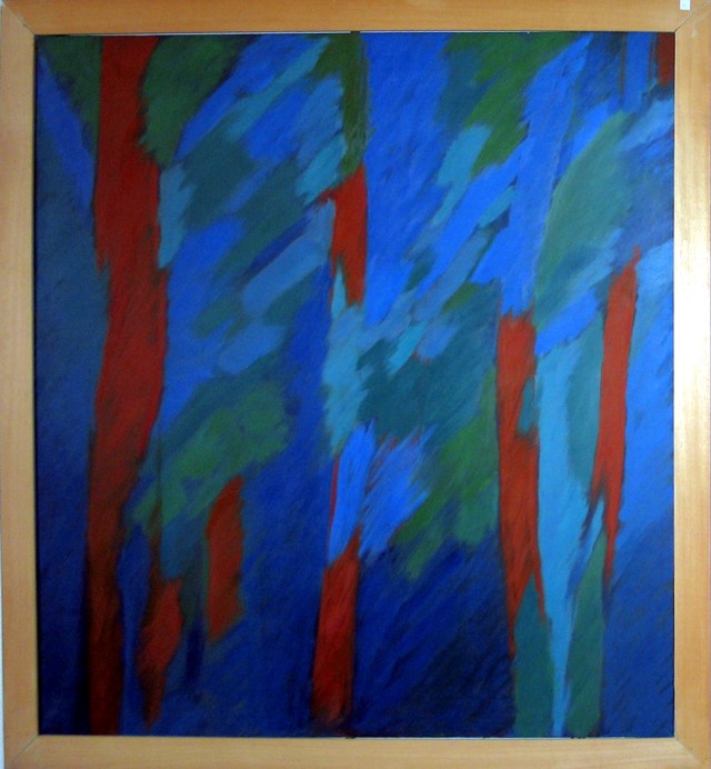 Zyklus Bäume: Blauer Schatten im Wald